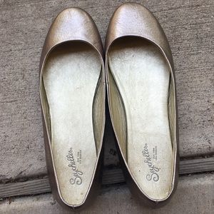 Seychelles flats, rose gold/bronze color